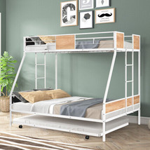 Twin Over Full Bunk With Trundle - White - £255.81 GBP
