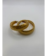 FAshion Design Gold Plated 2&quot; Round Earring For Women - $5.77 CAD
