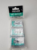Maxell MC-60 Microcassette Blank Tape 3PK MC-60UR Normal Position - £15.48 GBP