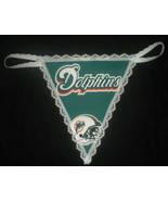 New Sexy Womens MIAMI DOLPHINS NFL Gstring Thong Lingerie Panties Underwear - $19.99