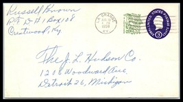 1958 US Cover - La Grange, Kentucky to Detroit, Michigan L5 - $1.97