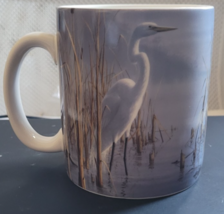 Ceramic Coffee Mug Hautman Brothers Collection Birds Cattails Tea Coffee... - $12.99