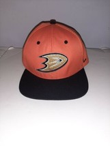 Anaheim Ducks NHL Hockey Retro Logo Black/Orange Snapback Hat Cap By Zephyr - £11.80 GBP