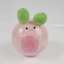 Handcrafted Blown Glass Piggy Lamp Dated And Signed On Base - $84.14