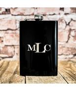 8oz BLACK Monogram Engravers MT Flask - £16.90 GBP