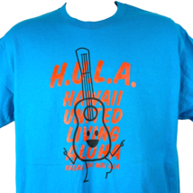 H.U.L.A. Hawaii United Living Aloha M/L T-Shirt size Large Halau Na Wai Ola Uke - £21.13 GBP