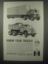 1963 International Harvester Long-Distance Van and Heavy-Duty Dump Truck Ad - £14.62 GBP
