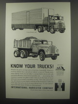 1963 International Harvester Long-Distance Van and Heavy-Duty Dump Truck Ad - £14.90 GBP