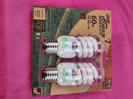 CFL Light Bulbs Feit ECOBULB 60 Watt EQV Soft White Extra Small 2 Pack - £12.44 GBP