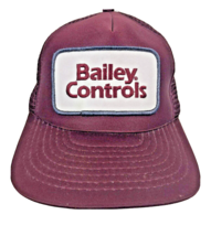 Vintage Bailey Controls Hat Trucker Mesh Snapback Embroidered Patch RARE - £11.13 GBP