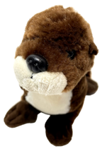 Aurora Plush Stuffed Brown Sea River Otter Soft Lovey 11&quot; with Tail - £10.07 GBP