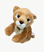 Aurora Miyoni Lioness Plush RARE Laying Baby Lion Cat Stuffed Animal TAGS 12&quot; - £30.67 GBP