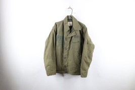 Vtg 70s Vietnam War Mens L US Navy Cold Weather Permeable A-2 Deck Jacket USA - £115.08 GBP