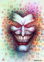 12x18&quot; Art Print ~ Nathan Szerdy SIGNED DC Comics Batman ~ Joker Laughin... - £21.41 GBP