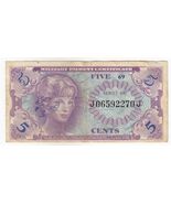 USA, 5 Cents, Military Payment Certificate, Series 641, Rare-
show origi... - $33.16
