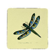 Betsy Drake Dragonfly Neoprene Coaster Set of 4 - £27.21 GBP