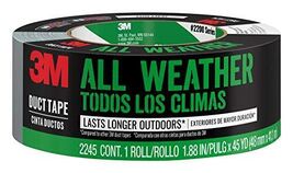 3M All-Weather Duct Tape, 1.88 inches by 45 yards, 2245-A, 1 roll - $25.31
