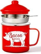 LARGE Bacon Grease Saver ~ 46 Oz. Grease Catcher ~ Mesh Strainer Insert ... - $50.00