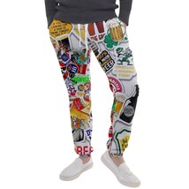 Love Drink Beer Sticker Bomb Style Sport jogger pant Streetwear sweatpants - £27.42 GBP+