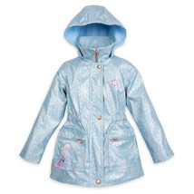 Disney Frozen Blue Rain Jacket Coat Hood Princess Elsa Anna Toddler Girls Size 3 - £29.88 GBP