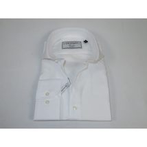 Men's Shirt Charles TYRWHITT 100% Cotton Cut-away Collar CHT-24 White Corded image 3