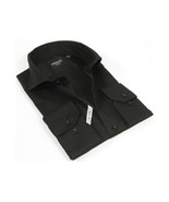 Men&#39;s Shirt Charles TYRWHITT 100% Cotton Cut-away Collar CHT-20 Black - $1,126.68 MXN
