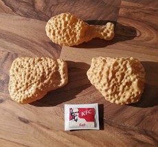 Vintage Kentucky Fried Chicken KFC Playfood pieces Lot Of 3 2004 Kid Connection - £20.56 GBP