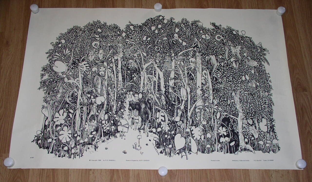 Hippie Poster Vintage 1969 Randall Publications Judy Gordon Artwork - $299.99