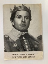 1947 Program New York City Center Laurence Oliver in Henry V by Will Sha... - £7.53 GBP