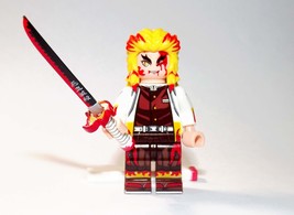 Kyojuro Rengoku V2 Demon Slayer Cartoon TV Show Anime Minifigure Custome - £5.13 GBP