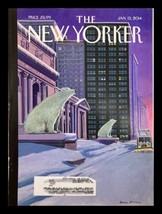 COVER ONLY The New Yorker January 13 2014 Polar Bears on 5th Avenue by B. McCall - £7.55 GBP