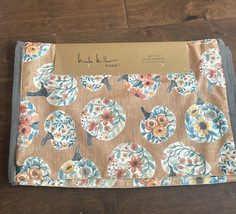 Nicole Miller Pumpkin Print Floral Placemats Set Of 4 New Tab Colorful - £24.16 GBP