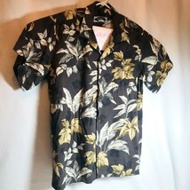 XL Palmwave Mens Hawaiian Button Front Shirt Brown Palm Leaves Pineapple... - £15.63 GBP