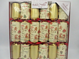 Robin Reed Christmas Crackers Sugar and Spice Set of 6 with Hat Joke and... - $30.20