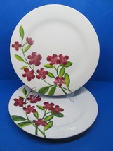 Home Studio &quot;Garden Bouquet&quot; Set Of 2 Floral 10 3/4&quot; Embossed Dinner Plates EC - £14.90 GBP