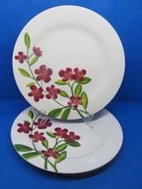 Home Studio &quot;Garden Bouquet&quot; Set Of 2 Floral 10 3/4&quot; Embossed Dinner Plates EC - £14.95 GBP