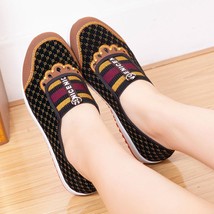 Spring Women&#39;s Loafers Soft Round Toe Mom Beijing Cloth Shoes Platform Vintage S - £27.75 GBP