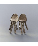 Vintage Silver Tone Fringe Earrings – Retro Dangle Statement Jewelry - $11.88