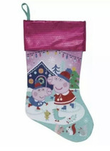 Disney&#39;s Peppa Pig Stocking with Hot Pink Foil/Felt Cuff 17&quot; - $9.90