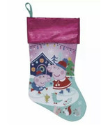 Disney&#39;s Peppa Pig Stocking with Hot Pink Foil/Felt Cuff 17&quot; - £7.56 GBP