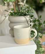 Grey Stoneware Mug with Outline Heart - $27.98 CAD