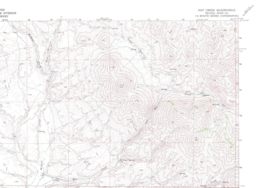 Hot Creek, Nevada 1968 Vintage USGS Topo Map 7.5 Quadrangle Topographic - $23.99