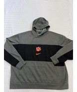 Nike Clemson Tigers Hoodie Hooded Sweatshirt Size 2XL. Dri-Fit. Gray Bla... - £15.36 GBP