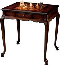 Games Table Antique Brass Distressed Plantation Cherry Rubberwood Walnut M - £958.42 GBP