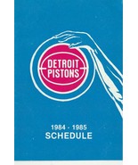 1984-85 DETROIT PISTONS BASKETBALL POCKET SCHEDULE - BUDWEISER- VINTAGE-... - £1.56 GBP