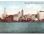 Waterfront Skyline From Jersey CIty New York City NY NYC UNP DB Postcard... - $3.91