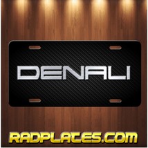 GMC DENALI Inspired Art on Silver and Black Aluminum Vanity license plate Tag - £15.54 GBP