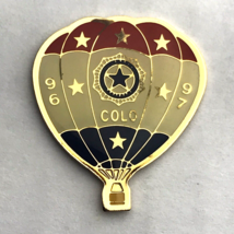 American Legion Hot Air Balloon Hat or Lapel Pin Gold Tone Enamel Vintage - £8.65 GBP
