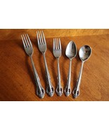 Mixed Lot of 5 United Silver ACADIA Stainless Japan Pierced Fork Spoon F... - £14.94 GBP