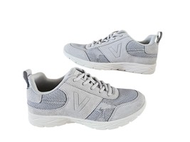 Vionic Aviate Women&#39;s Vapor Gray Suede Mesh Athletic Sneakers Sz 7.5 - $34.30